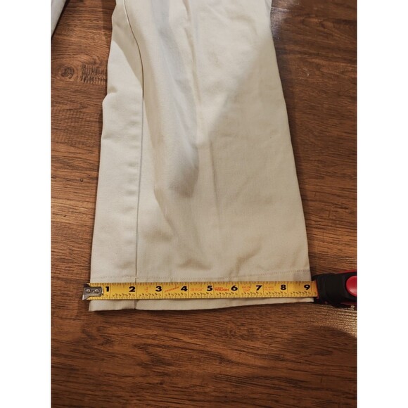 Vintage Polo Ralph Lauren Andrew Pants Mens 35x27 Tan Pleated Chino Preppy Y2K - Picture 5 of 8